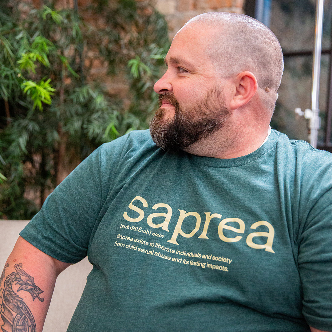 Saprea Mission T-Shirt: Heather Forest Green