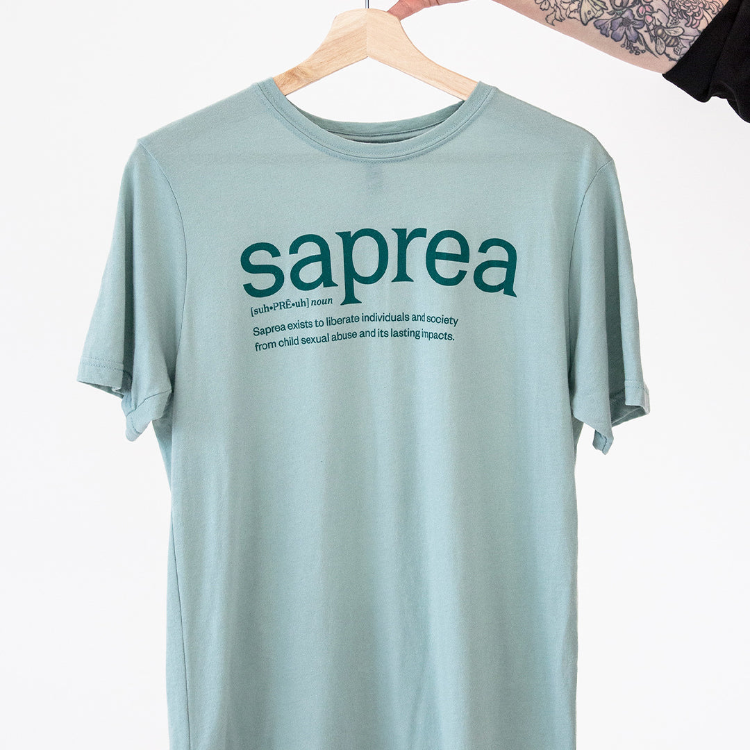 Saprea Mission T-Shirt: Stonewashed Green